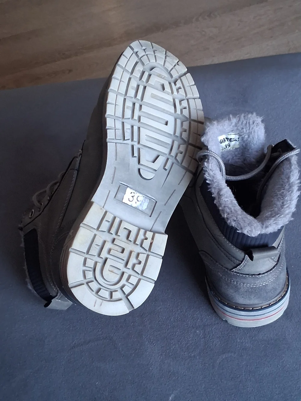 Men's Gray Lace-Up Insulated Work Boots